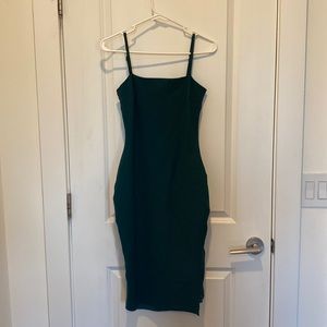 Paulina Forest Green Bodycon Midi Dress